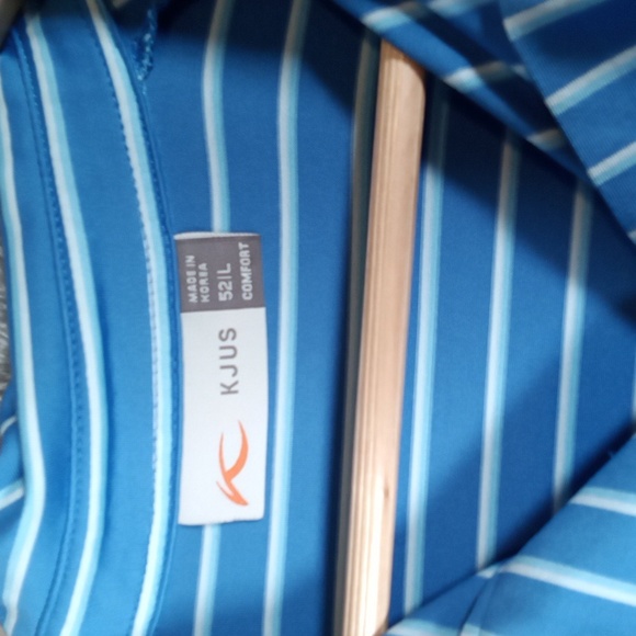 Kjus Mens Heath Polo Striped Golf Outdoors UVP Short Sleeve Shirt Size Large - Picture 3 of 9